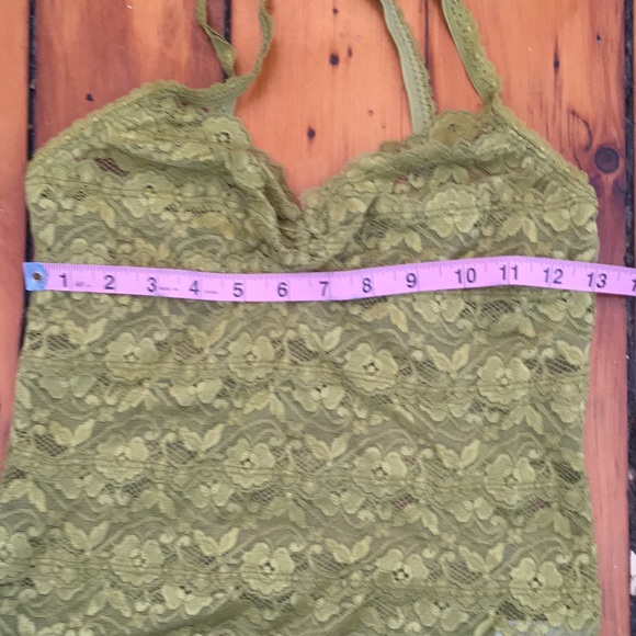 Pins And Needles Green Lace Camisole style Shirt Size S - Picture 5 of 8